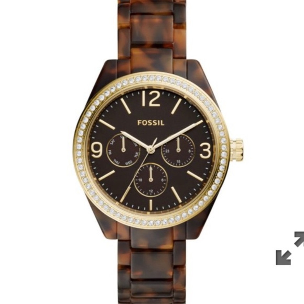 Tortoise Shell Fossil Watch